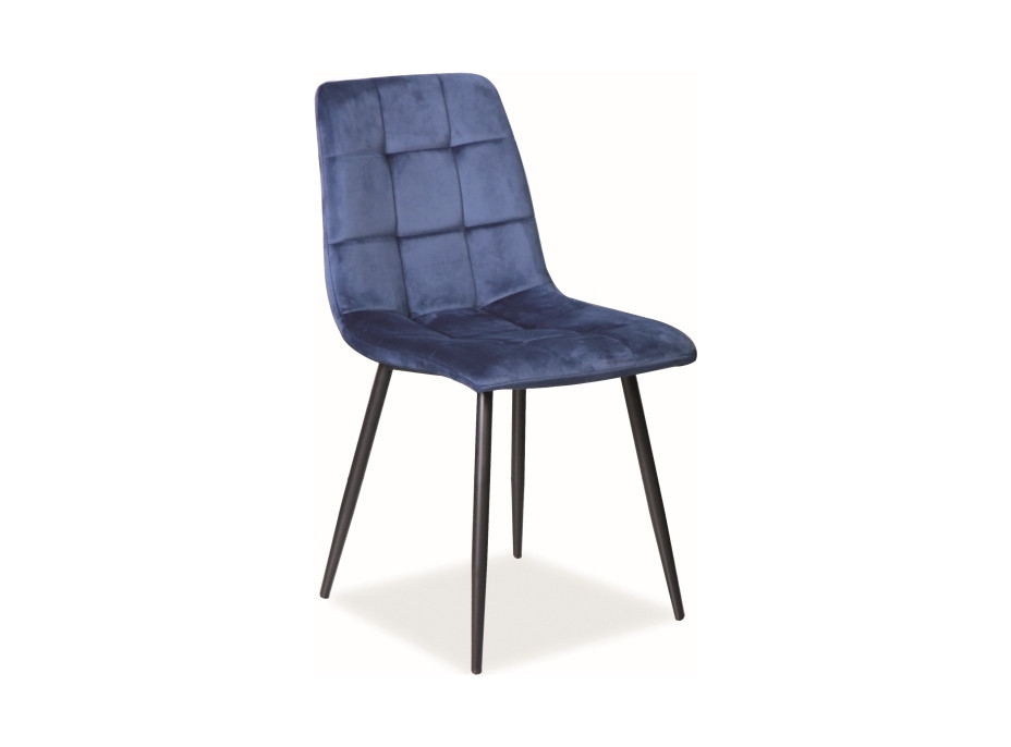 Jedálenská stolička MILAN - čierna / tmavo modrá