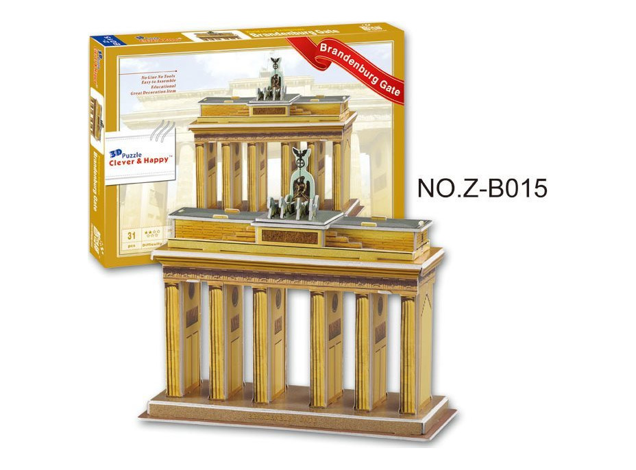 CLEVER&HAPPY 3D puzzle Brandenburská brána 31 dielikov