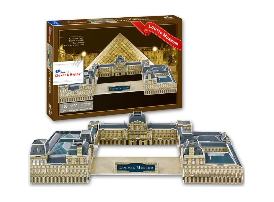 CLEVER&HAPPY 3D puzzle Múzeum Louvre 103 dielikov