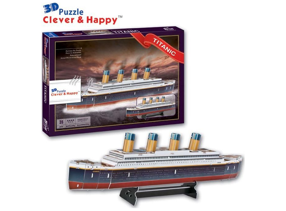 CLEVER&HAPPY 3D puzzle Titanic 35 dielikov