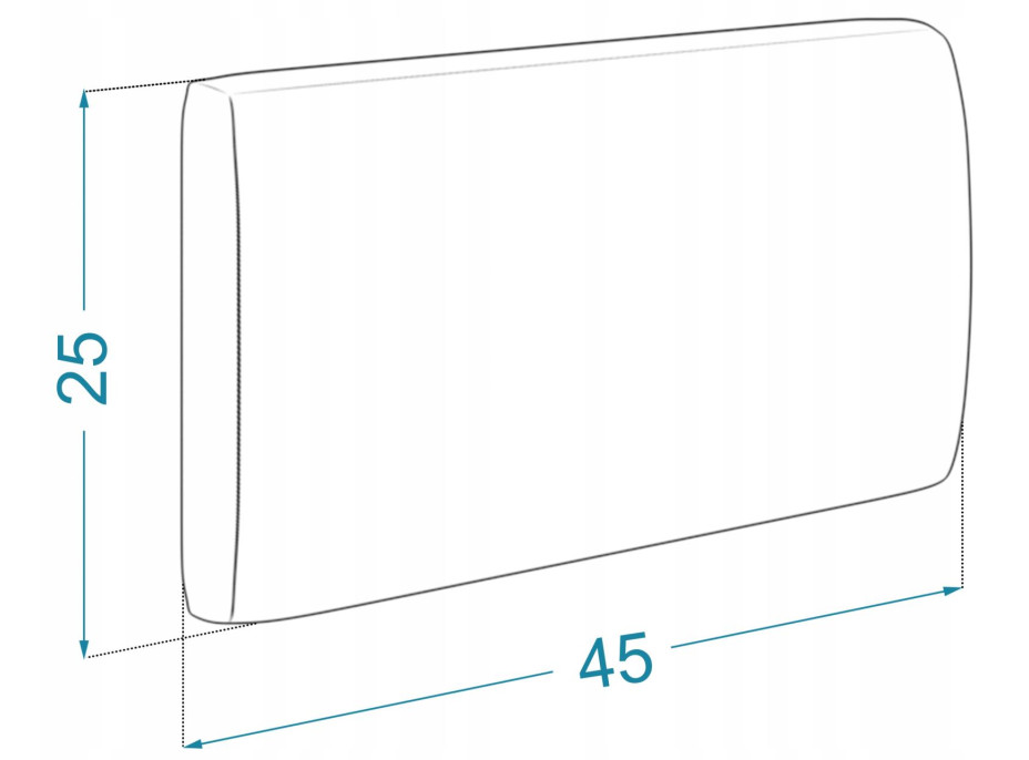 Čalúnený panel na stenu TRINITY - 45x25 cm (viac farieb)