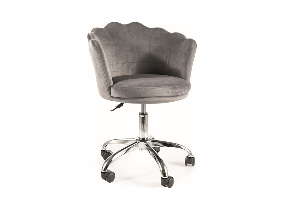 Otočná stolička ROSO - velvet šedá