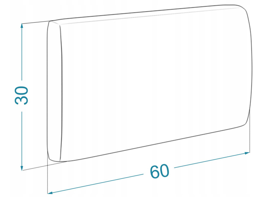 Čalúnený panel na stenu TRINITY - 60x30 cm (viac farieb)