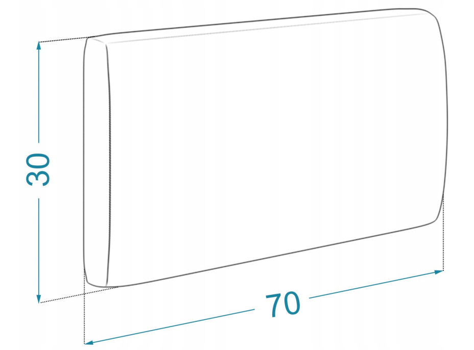 Čalúnený panel na stenu TRINITY - 70x30 cm (viac farieb)