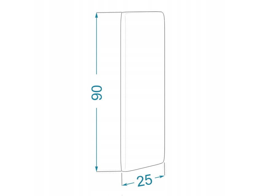 Čalúnený panel na stenu TRINITY - 90x25 cm (viac farieb)