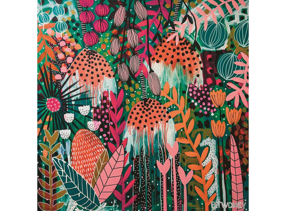HEYE Štvorcové puzzle Flowery: Rubínový svit slnka 1000 dielikov
