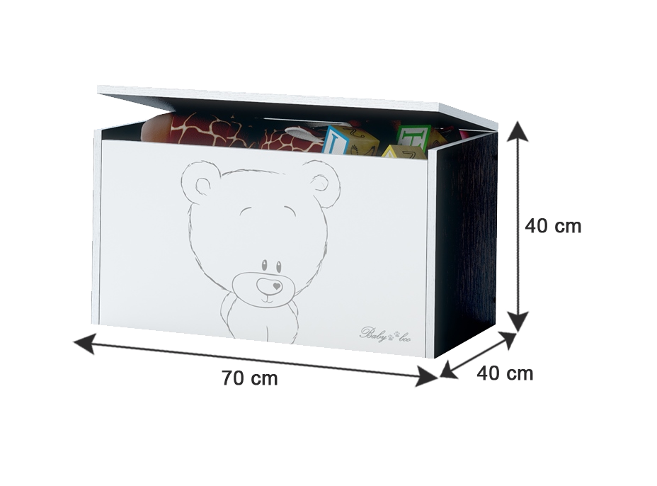 Detská truhla na hračky Jurský svet - Blue