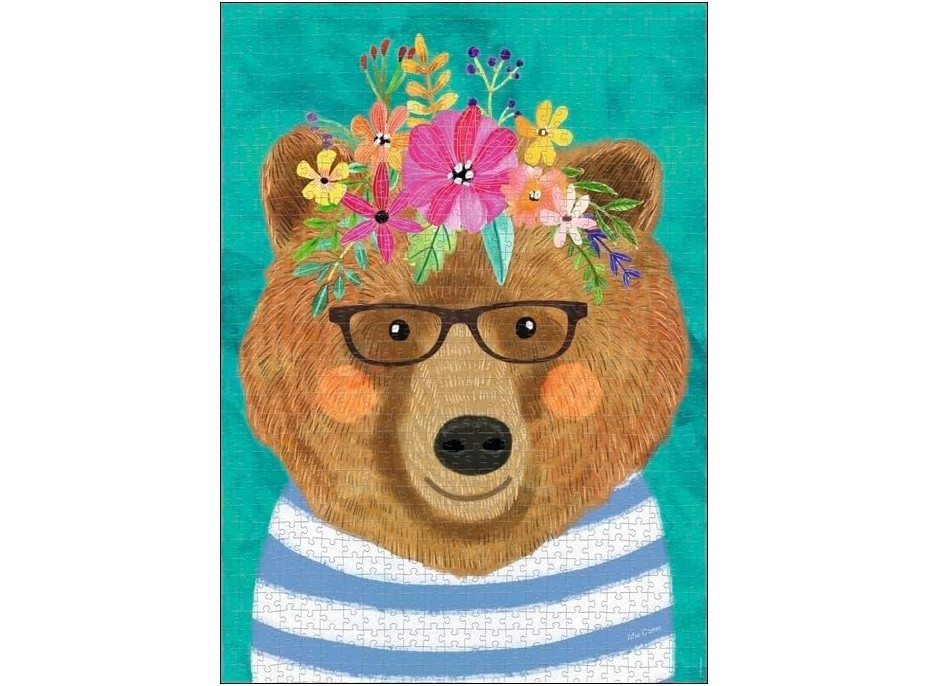 HEYE Puzzle Floral Friends: Nežný Dumla 1000 dielikov