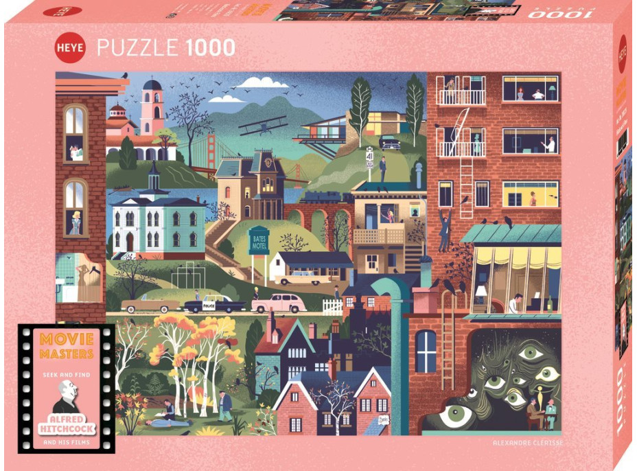 HEYE Puzzle Movie Masters: Filmy Alfreda Hitchcocka 1000 dielikov
