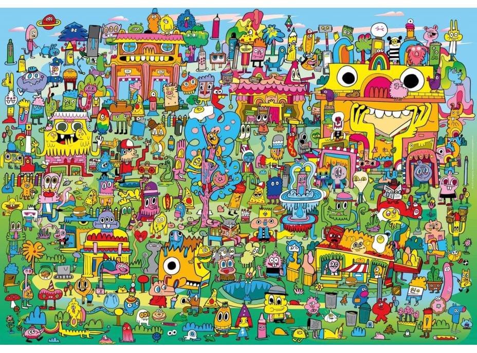 HEYE Puzzle Pens are my Friends: Doodle Village 1000 dielikov