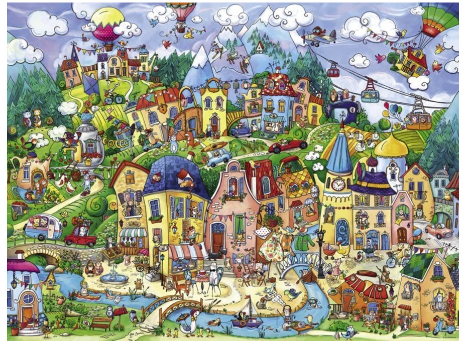 HEYE Puzzle Veselé mestečko 1500 dielikov