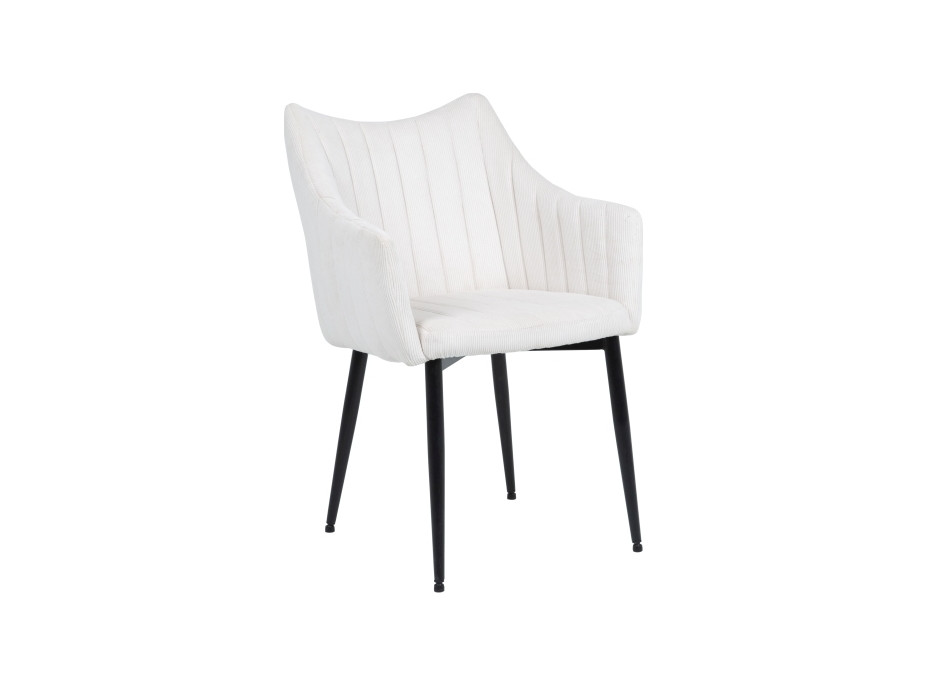 Jedálenská stolička MONET Fjord - čierna/krémová biela