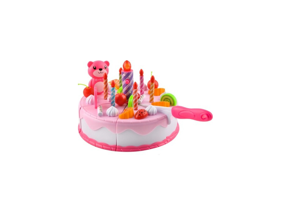 Narodeninová torta - 80 prvkov - ružová