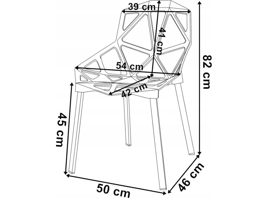 Jedálenská stolička VECTOR - čierna