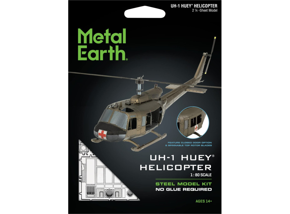 METAL EARTH 3D puzzle Vrtuľník UH-1 Huey