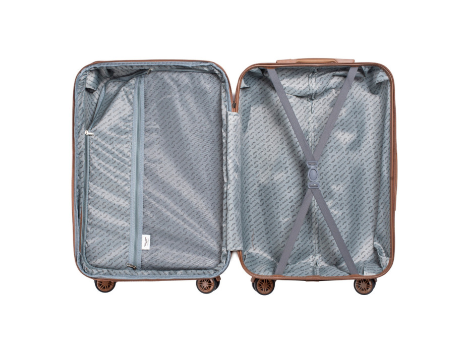 Moderné cestovné kufre WILL 2 - set S+M+L - tmavo šedé - TSA zámok