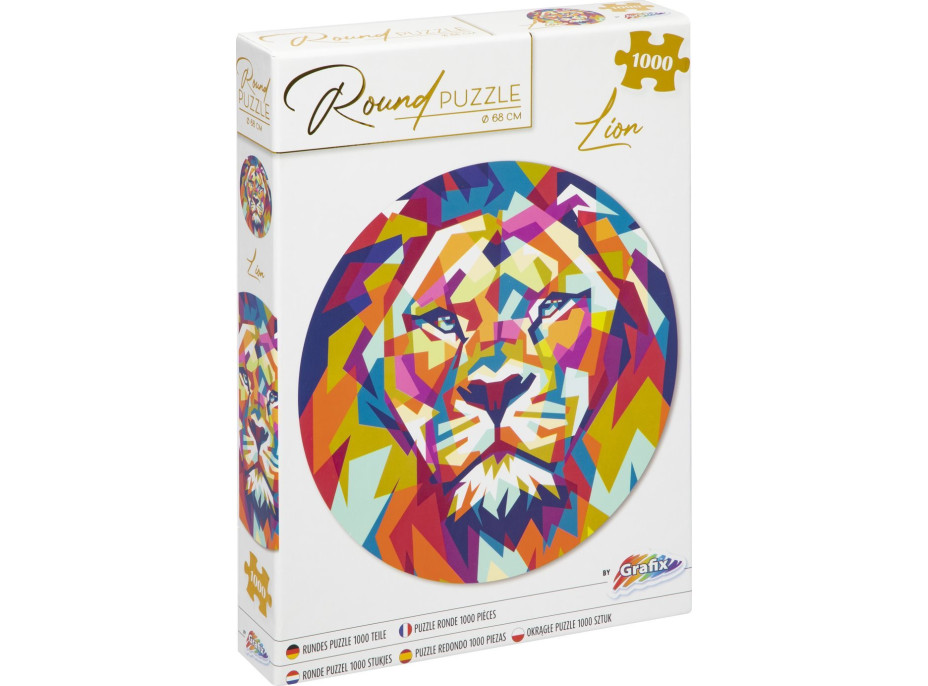 GRAFIX Okrúhle puzzle Lev 1000 dielikov