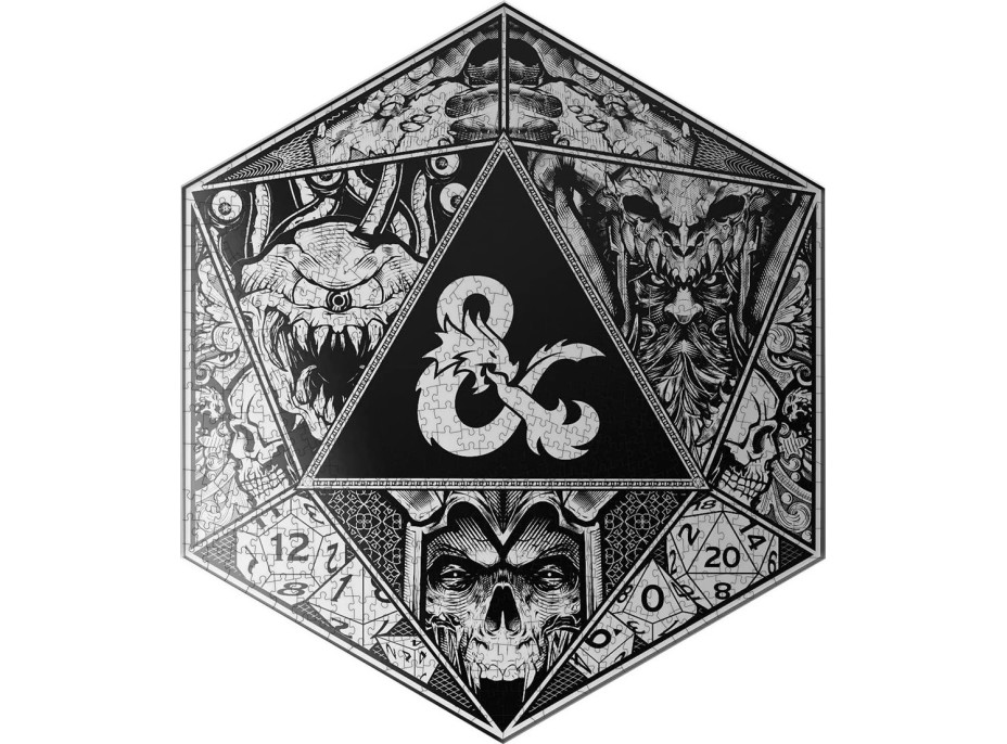 Metalické puzzle Dungeons&Dragons 750 dielikov v plechovej krabičke