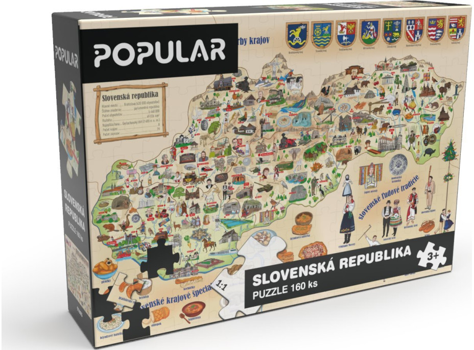 Popular Puzzle Mapa Slovenska 160 dielikov