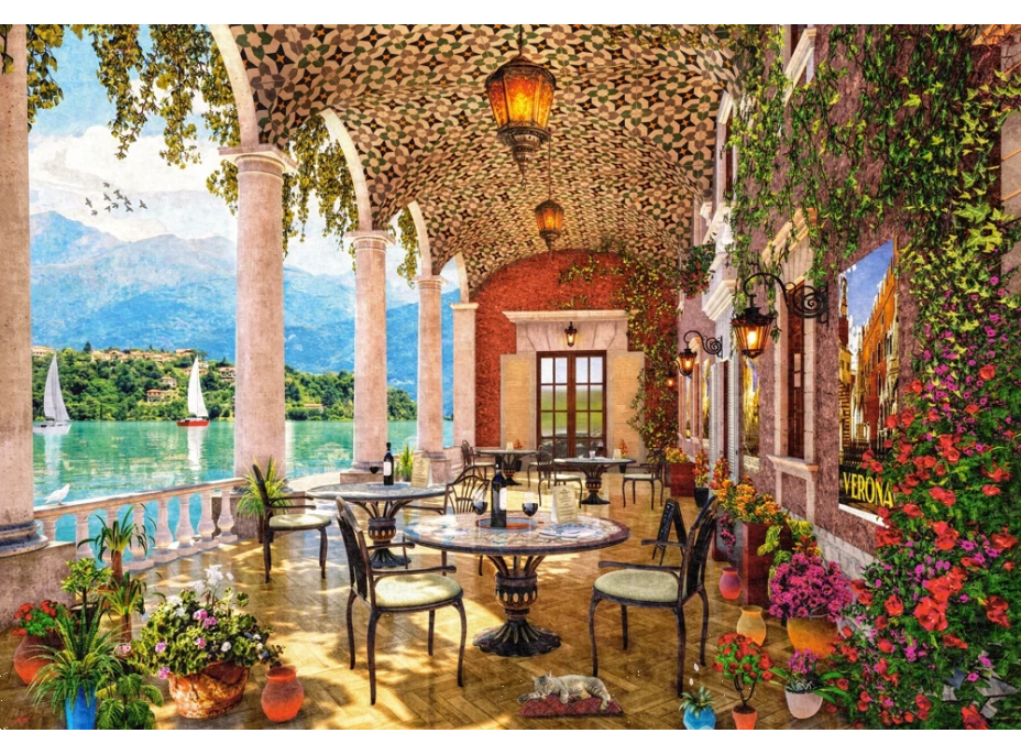 CASTORLAND Puzzle Terasa pri jazere 1500 dielikov