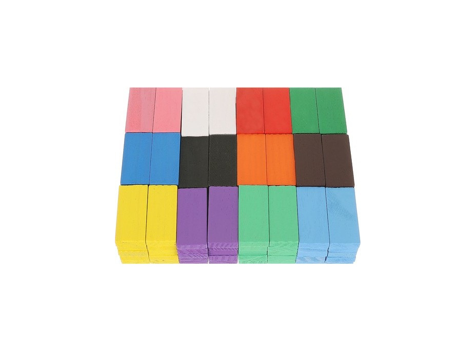 Drevené farebné domino 360 kusov