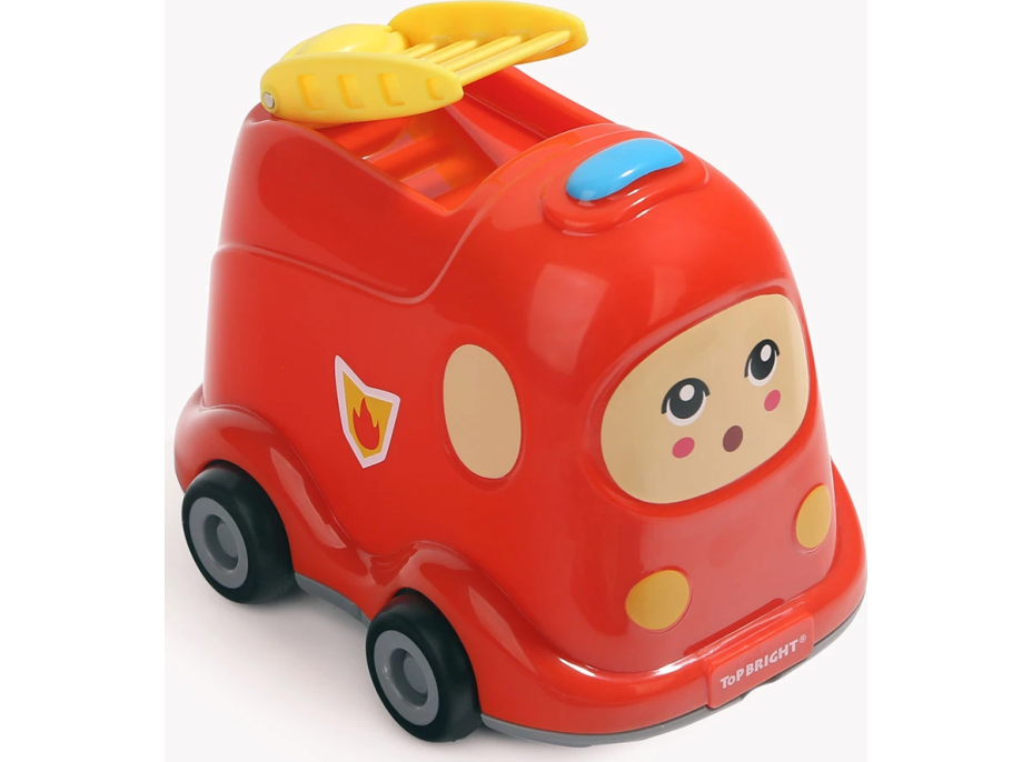 TOP BRIGHT Drevené puzzle s hračkou: Hasičské auto 24 dielikov