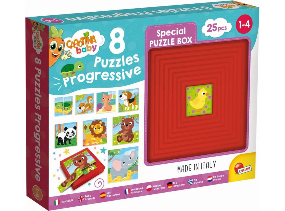 LISCIANI Progresívne puzzle Mláďatá 8v1