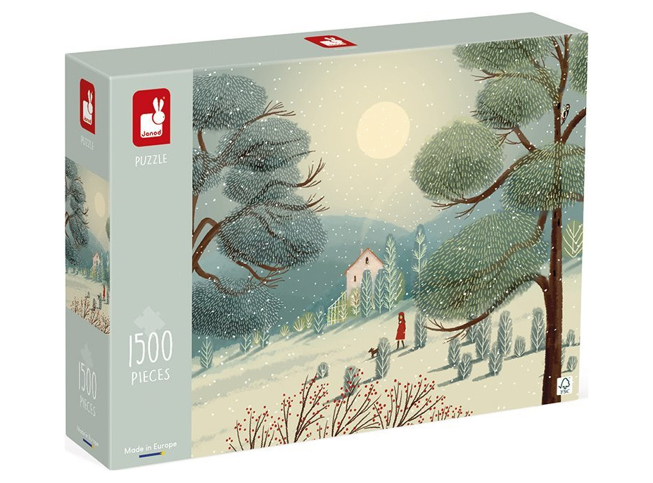 JANOD Puzzle Čarokrásna zima 1500 dielikov