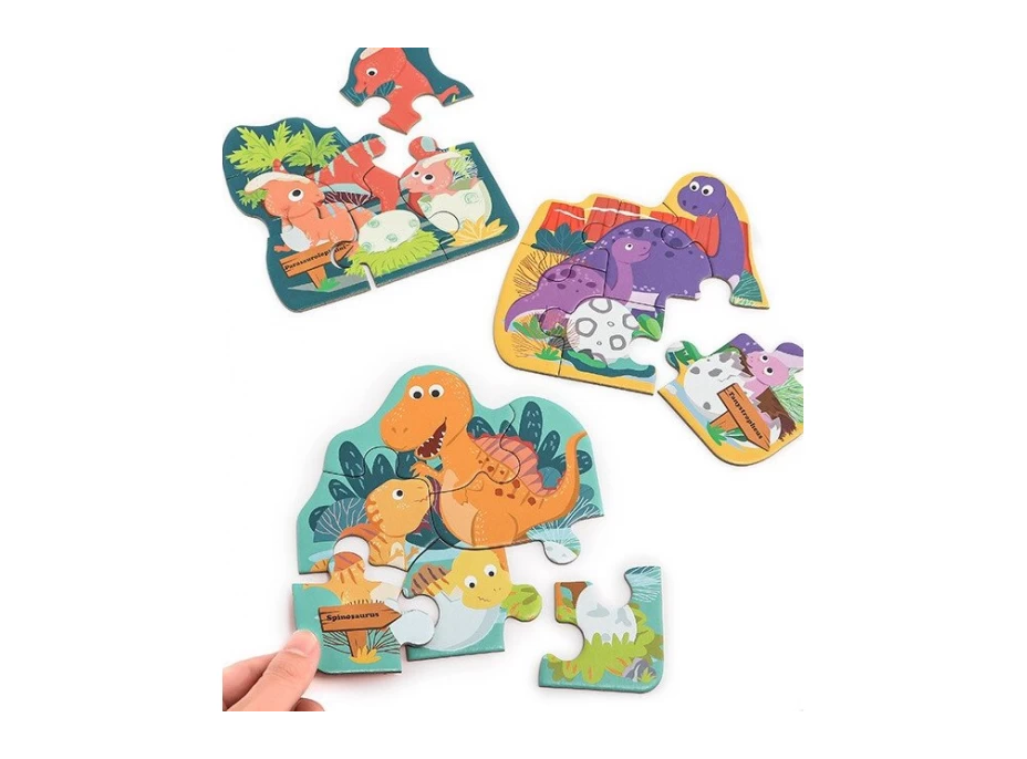 TOP BRIGHT Puzzle Dinosaurie vajcia 3x6 dielikov
