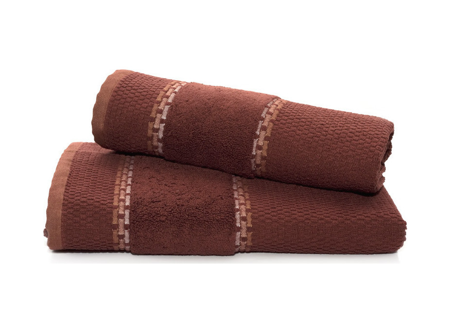 Bavlnený uterák RIVER - 50x90 cm - 500g/m2 - škoricovo hnedý