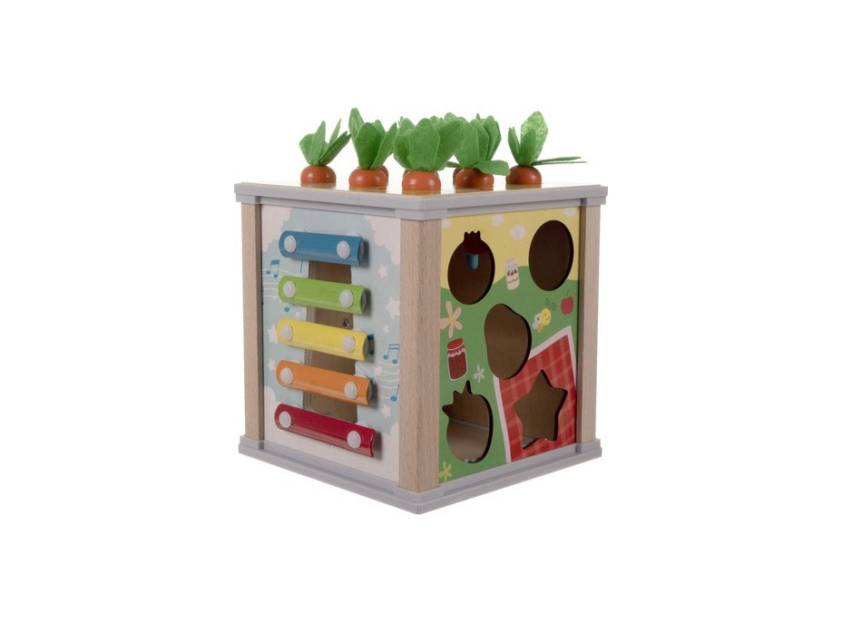 Drevená vzdelávacia kocka - Záhradka