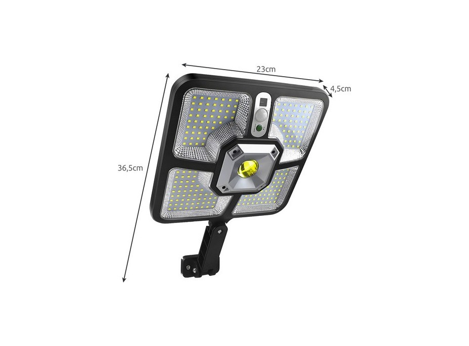 Solárna vonkajšia lampa 220 LED s PIR čidlom pohybu/súmraku