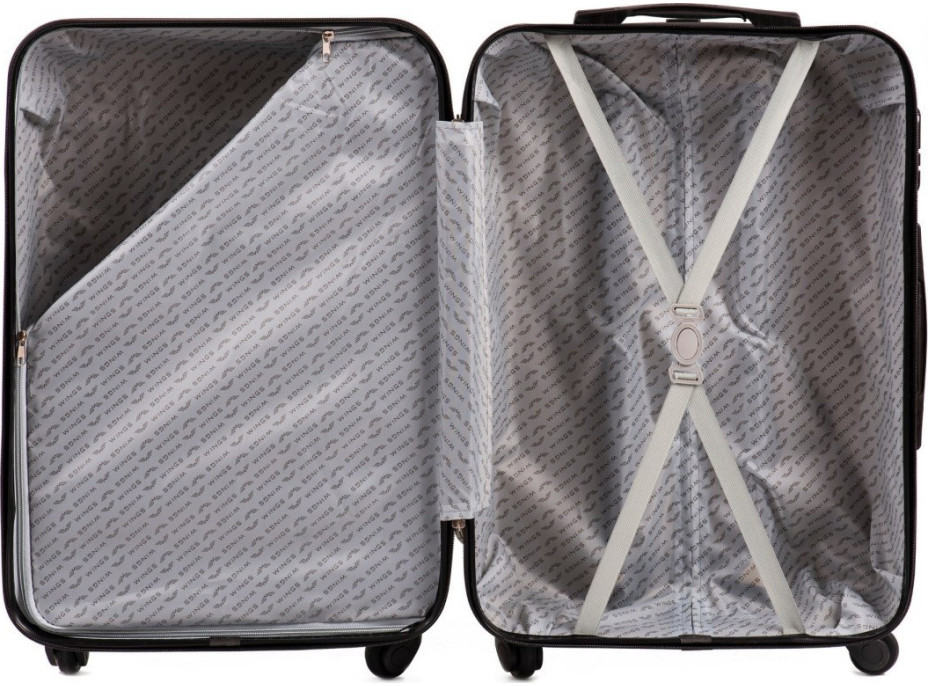 Moderné cestovné kufre WALL - set XS+S+M+L - tmavo šedé