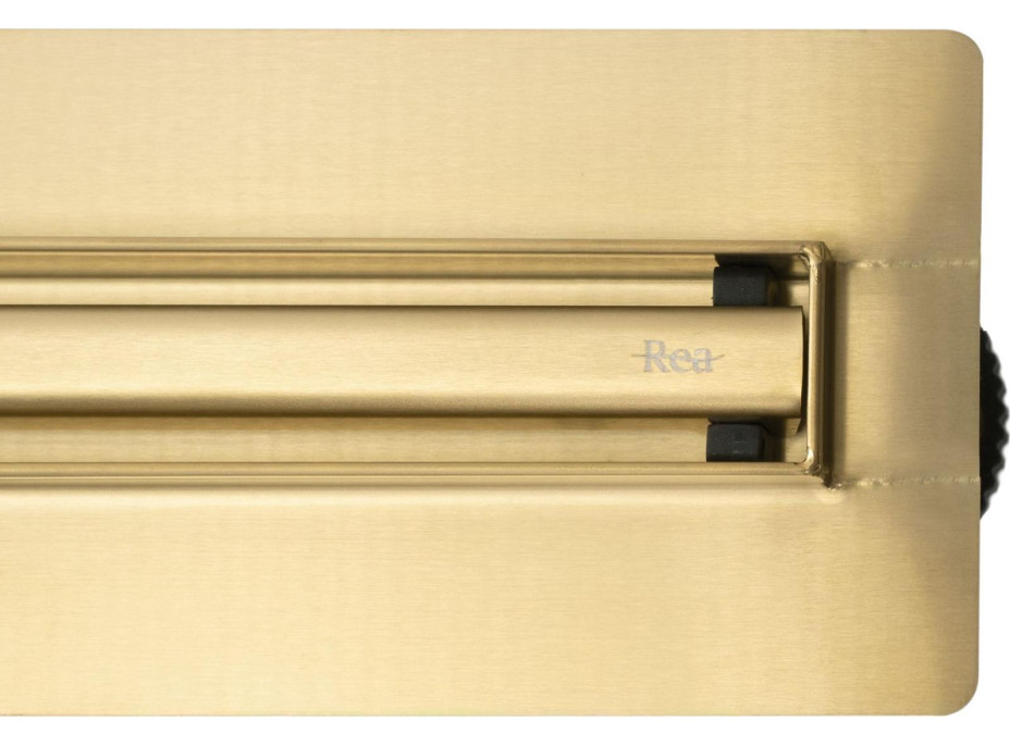 Odtokový sprchový žlab REA NEOX SLIM PRO - kartáčovaný zlatý