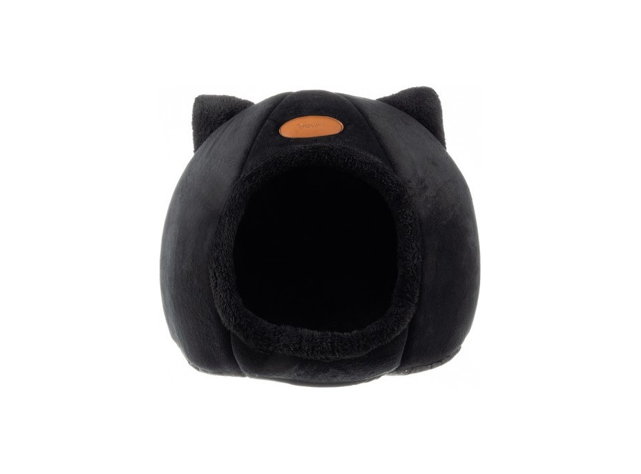 Plyšový pelech pre mačky - čierny