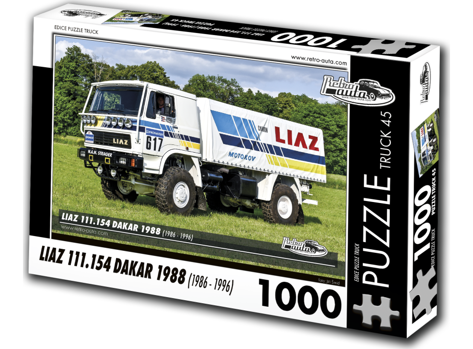 RETRO-AUTA Puzzle TRUCK č.45 Liaz 111.154 Dakar 1988 (1986 - 1996) 1000 dielikov