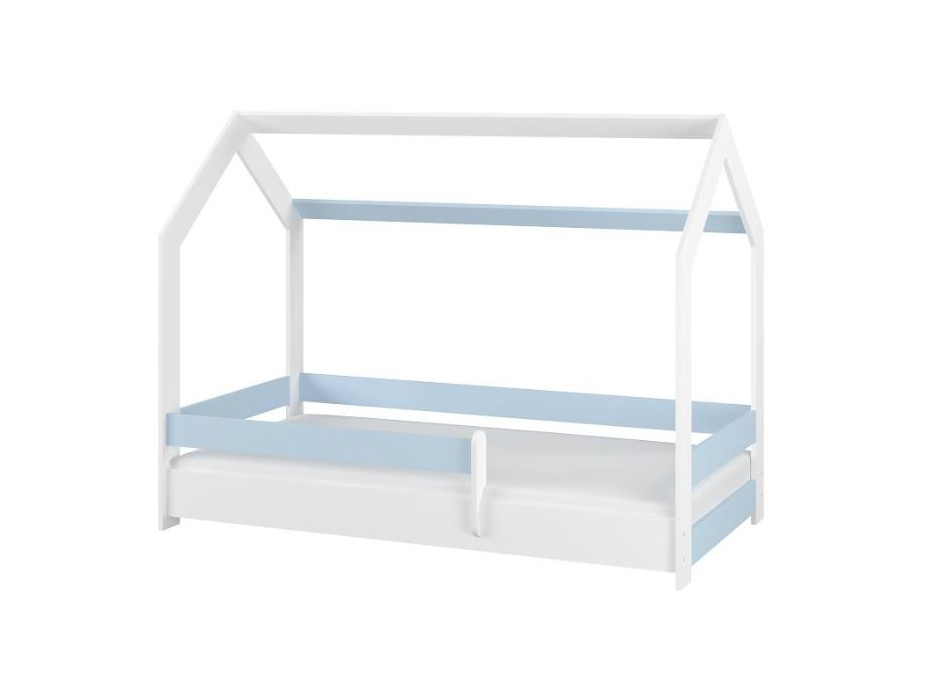 Detská domčeková posteľ LITTLE HOUSE - modrá - 180x80 cm