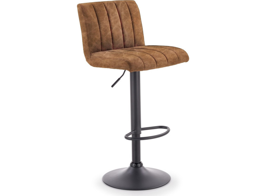 Barová stolička COMFORT - hnedo / čierna - výškovo nastaviteľná