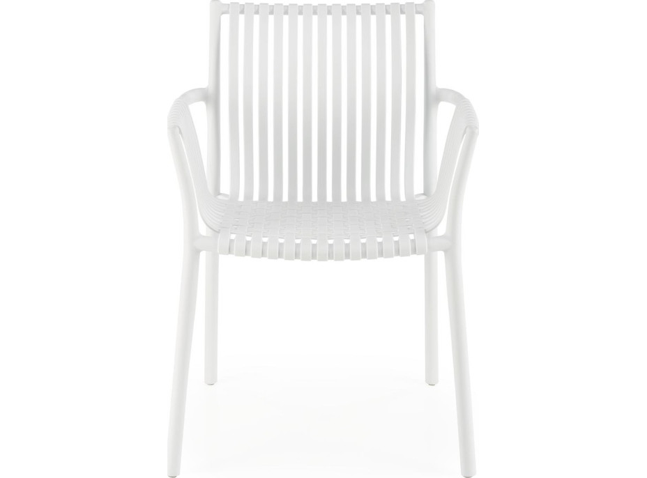 Záhradná plastová stolička HUGO - biela