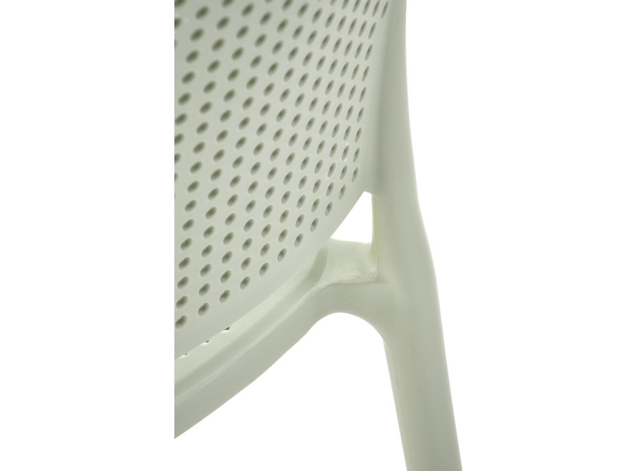 Záhradná plastová stolička NORA - svetlo zelená