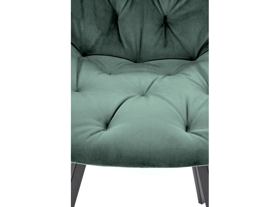Jedálenská otočná stolička SOFIA - tmavo zelená