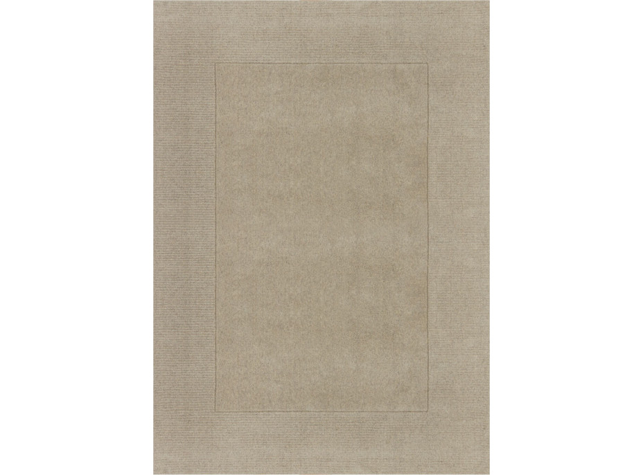 Kusový ručne tkaný koberec Tuscany Textured Wool Border Natural