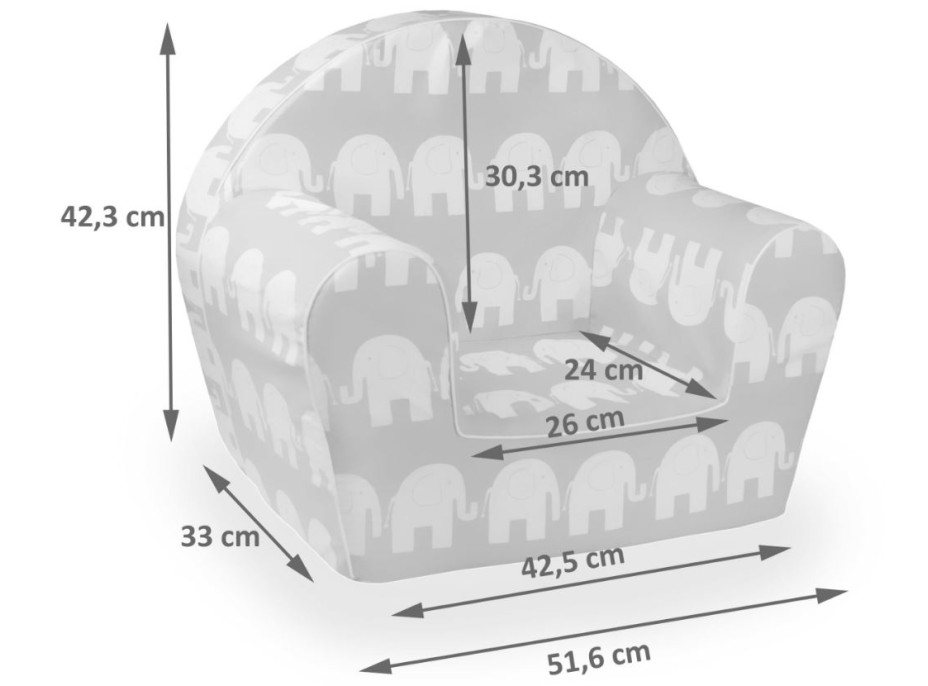 Detské kresielko MINI - Lúčne kvety - biele/ružové