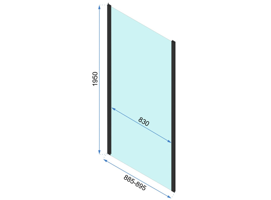 Nástenný sprchovací kút MAXMAX Rea RAPID swing 90x90x90 cm - čierny