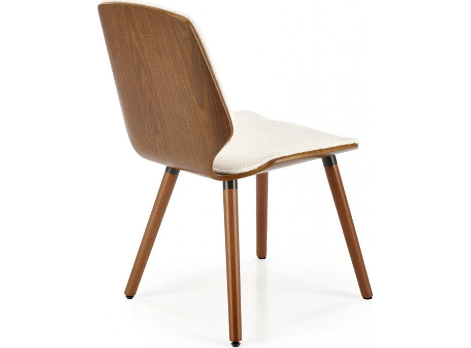Jedálenská stolička MIA - krémová/dekor orech