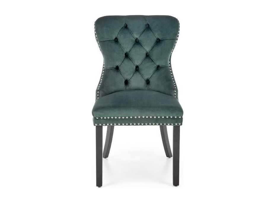 Jedálenská stolička MIYA - čierna / tmavo zelená