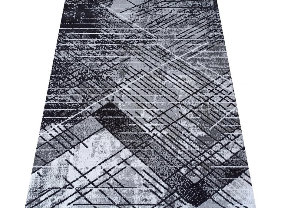 Kusový koberec HASTE Lines - šedý