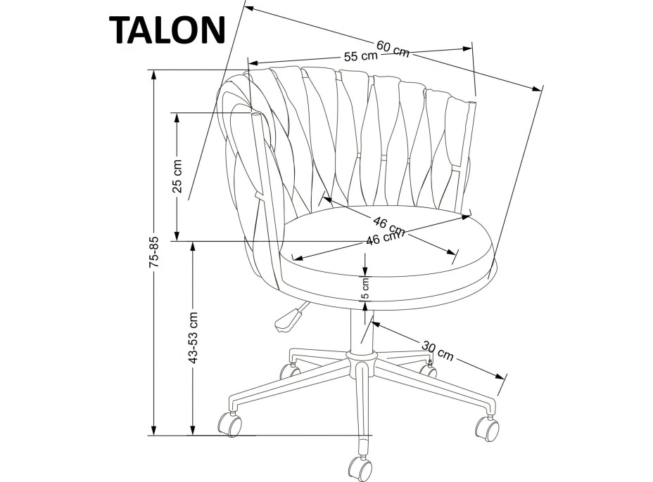 Kancelárska stolička TALON - svetlo béžová