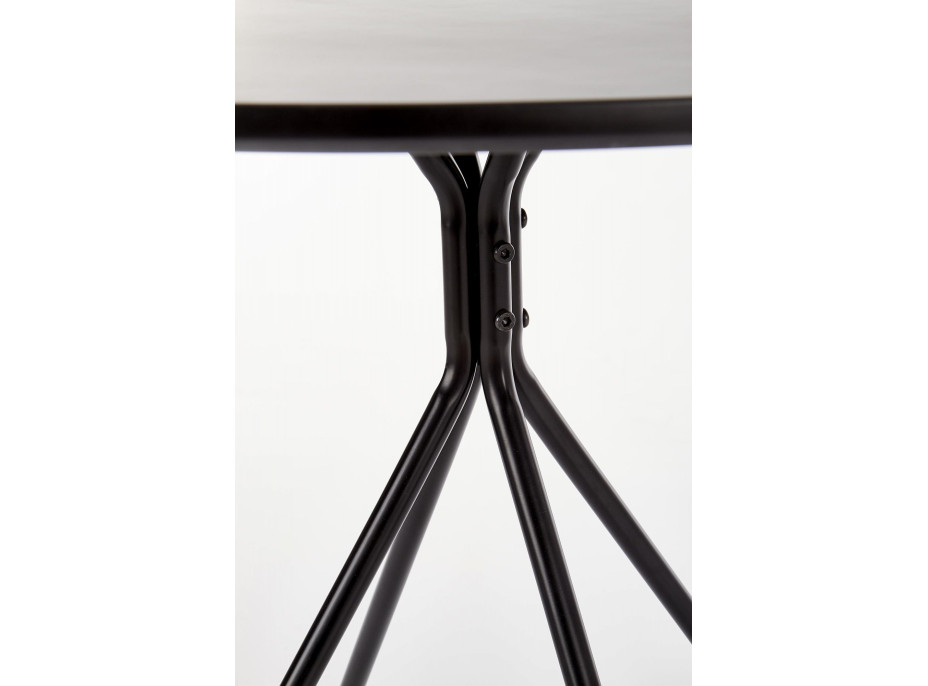 Okrúhly jedálenský stôl FONDI - 80x75 cm - čierny