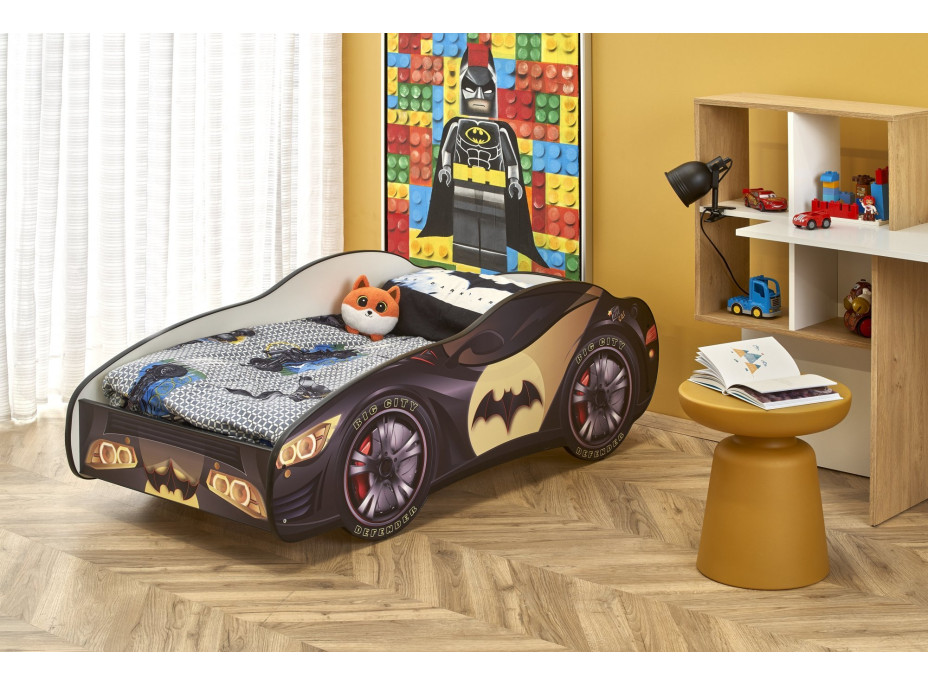 Detská autoposteľ BATCAR 140x70 cm